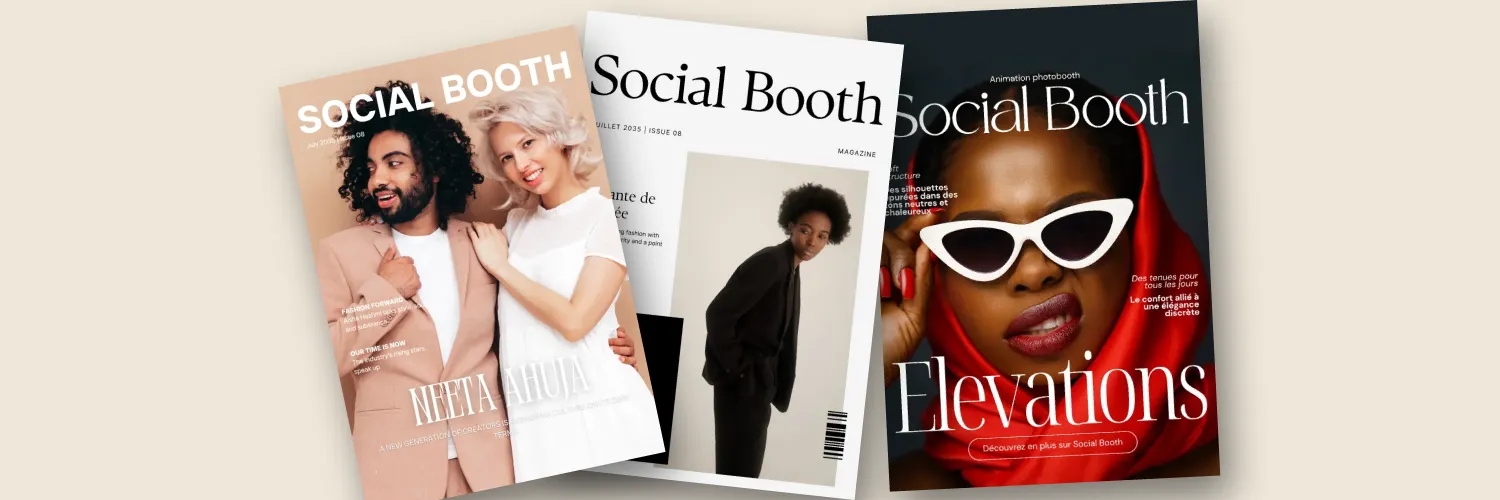 Invité en couverture de magazine personnalisée lors d'un événement d'entreprise
