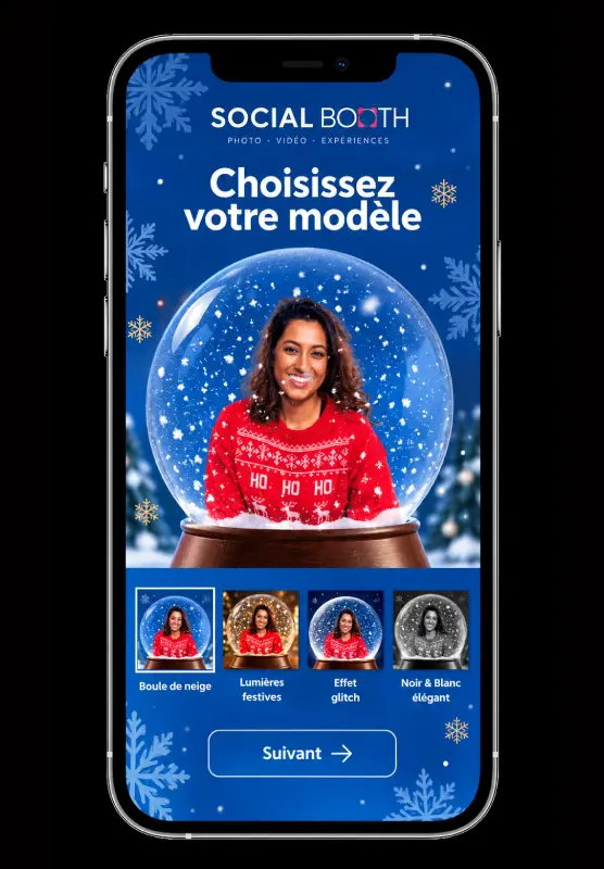 Création photo personnalisée depuis le Social Virtual Booth